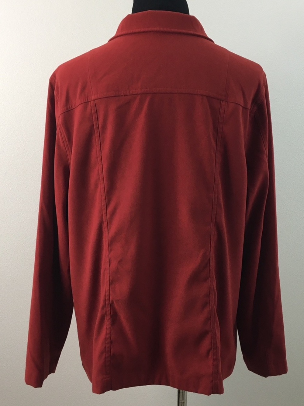 Brick Red Button-Front Jacket - Picture 8 of 9